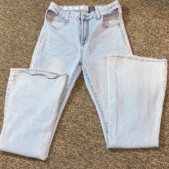 VTG,S.O.N.G Fit n Flare Light Blue Denim Jeans Size 7/28 - Picture 1 of 12